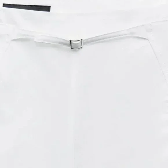 NWT ZARA WIDE LEG PANTS WHITE - Picture 6 of 6